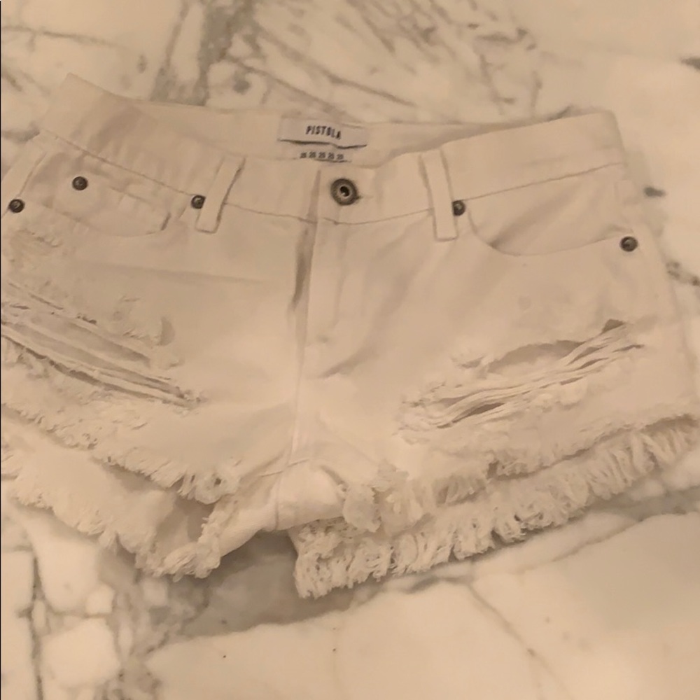 White Pistola Jean Shorts